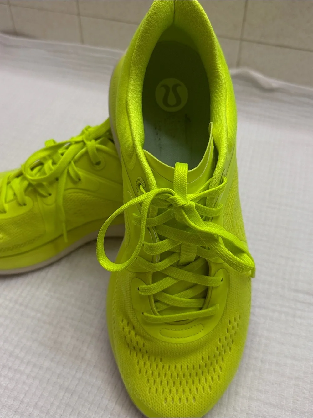 lululemon athletica Women’s Neon Lime Lace-Up Running Sneakers
